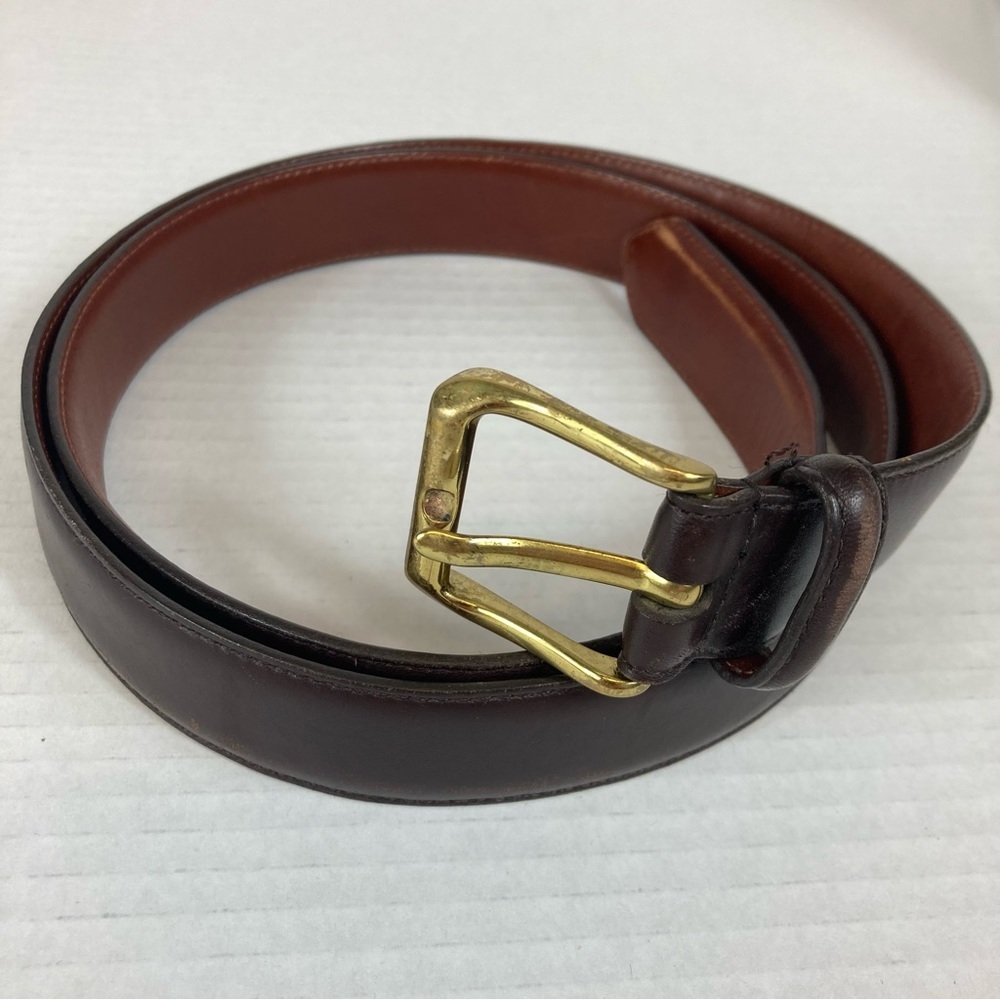 Coach Cowhide / Leather Solid Brass Belt Size 42